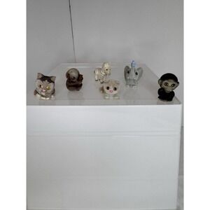 Jungle In My Pocket‎ Flocked Animal Lot Of 6